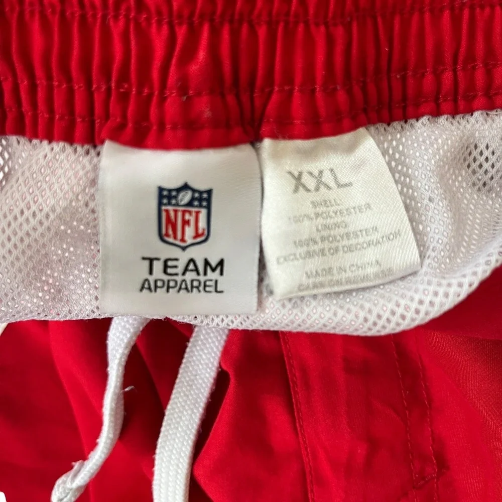 NFL Team Apparel San Francisco 49ers Board Shorts Mens XXL Red White Stripd Logo